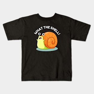 What The Shell Cute Snail Pun Kids T-Shirt